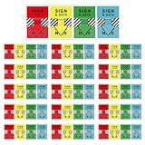 1600 Pieces Sign Date Tabs Sign Date Stickers with Dispenser Arrow Flag Sign Date Flags Easy to Post for Notebook Annotating Notary Books Students Office School