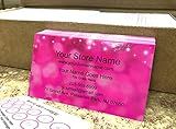 Custom Loyalty Cards - Full Color- Pink, Printed on Classic matte paper 14pt (308gsm-The best paper stock for ink stamping or writing, Fast dry), Offset Printing, Made in The USA
