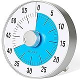 Secura 7.5-Inch Oversize Visual Countdown Timer, 60-Minute Kitchen Timer | Time Management Tool for Kids, Teachers and Adults (Blue)