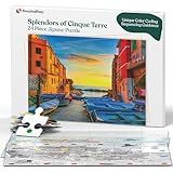 Keeping Busy 35 Piece Beachfront Dementia Puzzles for Seniors | Color Coded with Templates | Puzzles for Dementia Gift for Nursing Home Residents (24 pc - Cinque Terre)