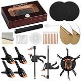 Card Flattening Kit, Trading Card Care Tool Kit for Flattening & Cleaning, Includes 1 Humidor Box, 2 Clamps, 4 Clips, 2 Acrylic Discs, 2 Foam Pads and More for Fix Bent Cards & Flatten Edges