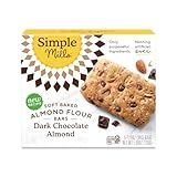 Simple Mills Soft Baked Dark Chocolate Almond Flour Bars, 5 ct, 1.19 oz each