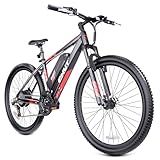 Totem Electric Bike for Adults, 750W Peak 26" Ebike for Men Women Teens with 375WH, 21 Speed, 20Mph, Up to 40Miles Front Suspension, Commuting E-Bike Mountain Bicycle