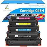 TRUE IMAGE 046H 046 Toner Cartridge Replacement for Canon 046H 046 CRG-046H Color ImageCLASS MF733Cdw MF731Cdw MF735Cdw MF730C MF731 MF733 LBP654Cdw LBP650C Printer Ink (Black Cyan Magenta Yellow)