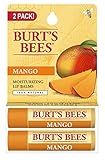 Burt's Bees Lip Balm - Mango, Lip Moisturizer With Responsibly Sourced Beeswax, Tint-Free, Natural Origin Conditioning Treatment, 2 Tubes, 0.15 oz.