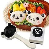 FuyoSegen Onigiri Mold Rice Ball Molds Cute Panda Pattern Sushi Mold Rice Shaper Mold Bento Accessories DIY Kitchen Tools for Home Party Meal Make, Black