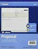 Adams Proposal Form Book, 2-Part, Carbonless, 10.19 x 8.38 Inches, 50 Sets, White and Canary (9450ABF)