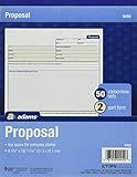 Adams Proposal Form Book, 2-Part, Carbonless, 10.19 x 8.38 Inches, 50 Sets, White and Canary (9450ABF)