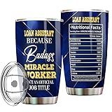 MONIZILUCKY Loan Assistant Tumbler Stainless Steel 20oz With Lid, Gifts Bulks For Office Women Men Work Friends Coworker, Driking Coffee Cup For Birthday Christmas