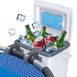 Pool Cooler, 13L Insulated Cooler Hard Cooler with Ice Crystal Box, Poolside Cooler Keeps Ice for up to 72 Hours, Portable Above Ground Pool Accessories, Pool Parties, Beach BBQ, Camping