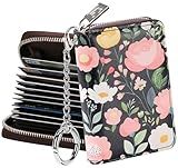 FurArt Zipper Wallet Women, RFID Blocking Credit Card Wallet, Business Card Holder, Compact Size KeyChain Wallet