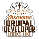 Drupal Developer Vinyl Sticker 3.5in, This is an Awesome Drupal Developer Look Like Stickers Gift for Coworker - Decal for Laptop, Phone Case, Tumbler, Mug, Bumpers, Toolboxes