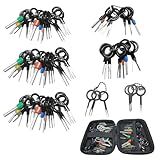 LAINLOY 82 PCS Terminal Removal Tool Kit, Electrical Connector Pin Removal Tool, Wire Terminal Release Extractor Tools Set, Key Ejector Depinning Tool for Automotive Household Devices (82PCS)