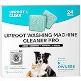 Uproot Clean Washing Machine Cleaner Tablets - 24 Pack for a 12 Month Supply. Formulated for Pet Owners. Compatible with HE, Top & Front Load. Easily Removes Residue, Grime, and Odors. Septic Safe.