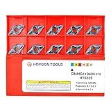 Hopson Tools Carbide Turning Inserts DNMG 332 Dnmg110408 for Semi-Finishing Cutting Steel, Dnmg Insert for Lathe Turning Tools, 10 PCS.