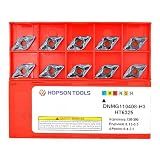 Hopson Tools Carbide Turning Inserts DNMG 332 Dnmg110408 for Semi-Finishing Cutting Steel, Dnmg Insert for Lathe Turning Tools, 10 PCS.