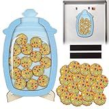JarThenaAMCS 60pcs Cookies Magnetic Reward Jar, Tokens Reward Jars Potty Training for Students Kids Behavior Management Tools Classroom Board Home School Office Supplies Decoration