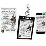 ActiveDogs Registered Service Dog Photo ID Card & Identification Holder - ADA & TSA Compliant Service Dog Badge with Clip On Carrier - Free Registration & Digital Copy