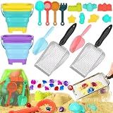 Beach Sand Toys Set,Travel Sand Toys Beach Essentials for Kids Age 3-10