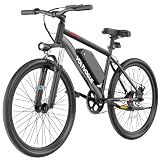 VOLTVOGUE 1000W Peak Electric Bike for Adults,up 45 Miles Removable Battery Ebike, 26" Electric E Bike with 3-Speed,Adult Electric Bicycles for Commute Beach Snow Womens/Man All Terrain