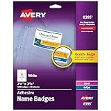 Avery Flexible Printable Name Tags, 2-1/3" x 3-3/8", Matte White, 160 Removable Name Badges (8395)