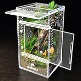 MYGIIKAKA Jumping Spider Enclosure Accessories, Tarantula Spider Box, Bug Cage, Praying Mantis Habitat Enclosure, Snail Insect Terrarium, Caterpillar Habitat (3x3x6 inch)