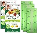 Debbie Meyer, GreenBags 40-Pack (16M, 16L, 8XL) | Reusable Storage Bags Keeps Fruit, Vegetables, Produce, Cut Flowers Fresh Longer, Kitchen & Fridge Preservation Solution, BPA Free, Made in the USA