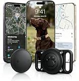 GPS Dog Tracker Collar (iOS & Android), Mini Bluetooth Smart Pet Activity Tracker, No Monthly Fee, Works with Apple Find My & Google Find Hub, Finder Tag for Pets,Items Back 1P