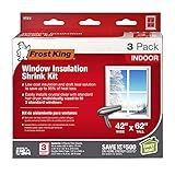 Frost King V73/3H Shrink Window Kit, Indoor, 42 x 62 in, 3 pack