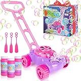 ArtCreativity Bubble Lawn Mower for Toddlers 1-3, Bubble Machine for 1-Year-Old Girl Gifts, Toddler Outdoor Toys for 2-Year-Old Girl Birthday Gift, Push Summer Gardening Toys for Toddlers Age 1 2 3 +