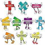 Pasimy 10 Pcs Math Posters Classroom Educational Supplies, Math Learning Symbol Poster with 80 Adhesive Glue Points for Elementary Middle School Bulletin Board Must Have Decor(Vibrant Colors)