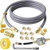 Upgraded Weber Natural Gas Conversion Kit - 10FT Hose & Regulator for Genesis, Genesis II, Spirit, Spirit II Grills