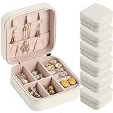 CIPIDI Travel Jewelry Case Bridesmaid Gifts Box,6 Pack Small Jewelry Box Mini Jewelry Organizer,PU Leather Portable Earring Storage Box for Women Girls Bridesmaid Proposal Gifts