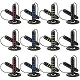Junkin 12 Pieces Jump Ropes for Fitness with Ball Bearings Speed Jumping Adjustable Skipping Rope with Foam Handles Exercise Jump for Men Women Cardio Training(Red, Green, Black, Blue)
