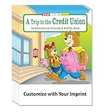 ZOCO – A Trip to The Credit Union – Custom Educational Coloring Books (250 Bulk Pack, Without Crayons) – Bank Supplies – Games, Puzzles, Activities Gifts for Kids
