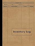 Inventory Log: Large Inventory Log Book - 120 Pages for Business and Home - Perfect Bound
