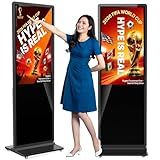 YCKJNB 43 inch Indoor Digital Signage Touchscreen,CMS Software,IPS Floor Standing Digital Kiosks Interactive Displays with WiFi HDMI/USB Input Auto AD Player, Android OS Black