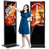 YCKJNB 43 inch Indoor Digital Signage Touchscreen,CMS Software,IPS Floor Standing Digital Kiosks Interactive Displays with WiFi HDMI/USB Input Auto AD Player, Android OS Black