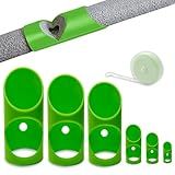GDGJWL 6PCS Pipe Insulation Cutting Guide， Molded Foam Pipe Cutter Tool with 15MM-53MM Insulation Cutting Fixture for Home/Industrial/Commercial Plumbing + Bonus 59" Tape Measure (Green)