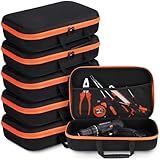 Cosblank 6 Pack Hard Storage Tools Case 13 x 8.8 x 3.5 Inch Empty Drill Tool Organizer Replacement with Handle and Zipper Reusable Hard Carrying Bag for Hand Tools & Electronic Accessory, Case Only