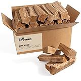 Old Potters Kiln Dried Firewood - Oak, 1100 Cu. in, 16-18 Logs ~ 8" x 2.5" Logs. Cooking Wood for Grilling, Smoking, and Firepits, Oak.