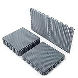 Fast-Drying Outdoor Decking for Garden, Kennel, Storage Shed, Basement, Garage, Patio, Bathroom, 10 PCS 12''x12''x0.59'' Heavy-Duty Interlocking Decking Tiles, Maximum Bearing Capacity up to 6613 LBs