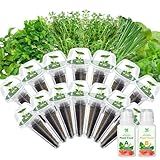 14 POD Gourmet Herb Seed Pod Kit, with Basil, Parsley, Thyme, Mint, Chive, Oregano, Grow Anything Seed Starter Pod Kit Compatible with All Hydroponics (14-Pod)