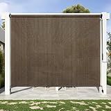 KANAGAWA 8'(W) x8'(H) Mocha Outdoor Roller Shade - Cordless Exterior Roll Up Sun Shade for Patio, Pergola, Front Porch, Gazebo - Outdoor Blinds Screens for Patio
