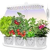 DIGLAB Indoor Garden Led Grow Light:Herb Kitchen Garden Grow Kit - House Plant Growing Lamps Growing System with Timer -4 Dimmable Modes