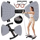 Waist Twisting Machine Fitness Tool, Ab Twister Board with the Smart LED Digital Monitor, 330LBS Capacity & 20dB Ultra-Quiet, Anti-Slip Home Gym Workout Equipment for Women Belly Fat（Grey）