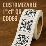 QR Code Customizable 1"x1" Sticker| Labels | Asset | 50 Labels