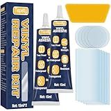 Vinyl Repair Kit Transparent, Air Mattress Patch Kit Heavy Duty, Pool Liner Patch Waterproof, for TPU, EVA, ABS, PVC, Inflatables, Swimming Pool, etc (15ml, 2pack)