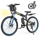 VARUN Folding Electric Bike - Peak 750W Motor Ebike for Adults, Mountain E Bicycles with 48V Long Range Battery, Up to 20+MPH 50 Miles, 7-Speed Gears & Dual Hydraulic Suspension