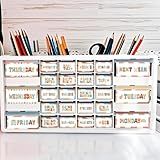 48Pcs Groovy Hippie Teacher Toolbox Labels Classroom Decoration Self-Adhesive Toolbox Stickers Retro Tool Box Storage Decal Colorful Organizer Container Decor for Back to School Teacher Supplies